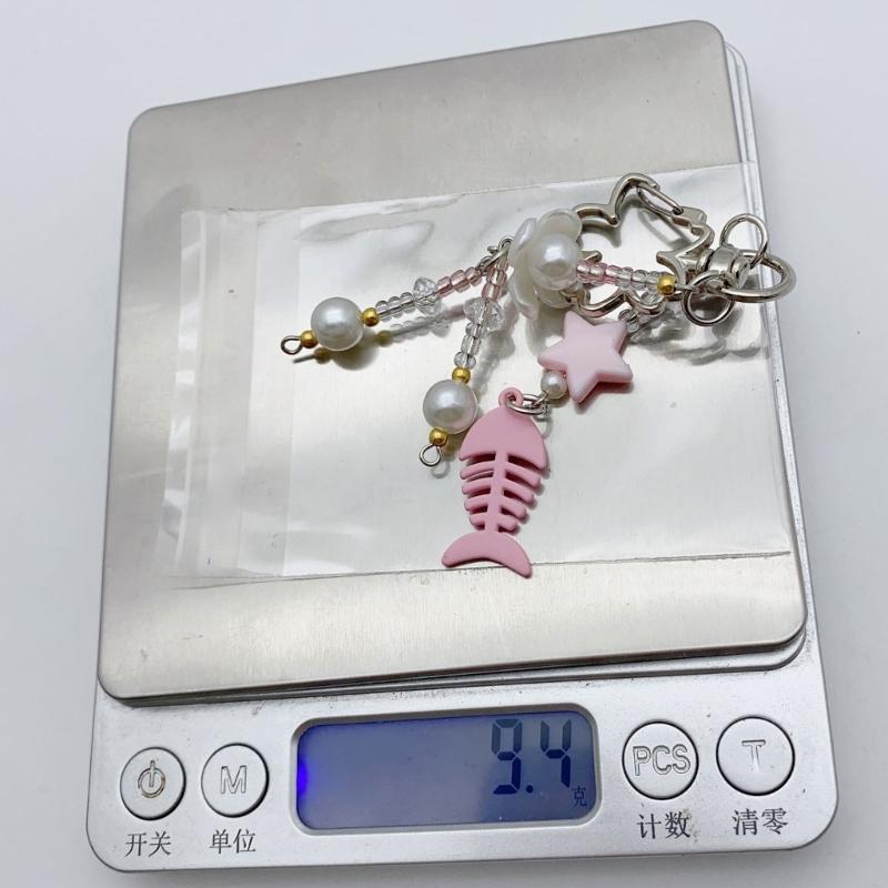 Butterfly Beaded Phone Lanyard Bowknot Pendant Wrist Strap Detachable Phone Chains Keyring Portable Accessory for Women