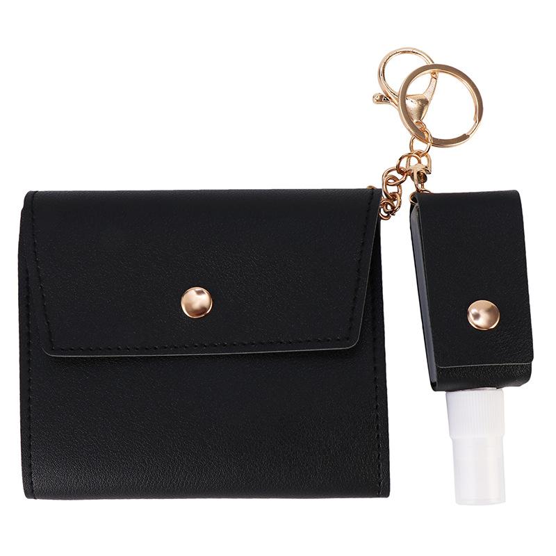 1PCS Mask Storage Folder Hand Sanitizer Leather Cover Set Foldable Mask Temporary Storage Folder