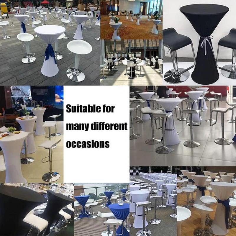60/70/80X110Cm Stretch High Top Cocktail Table Cover Spandex Standing Table Cloth Bar Hotel Dining Party Banquet Wedding Decor