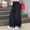 FULOMI Girls' 2026 Spring Fashion Korean Casual Loose Long Pants
