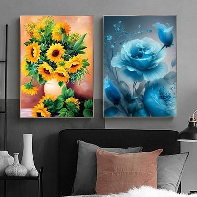 5D DIY Blume Blätter Muster Diamant Kunst Lebendige Farbe Bunte Harz Erwachsene Kinder Strass Malerei Hause