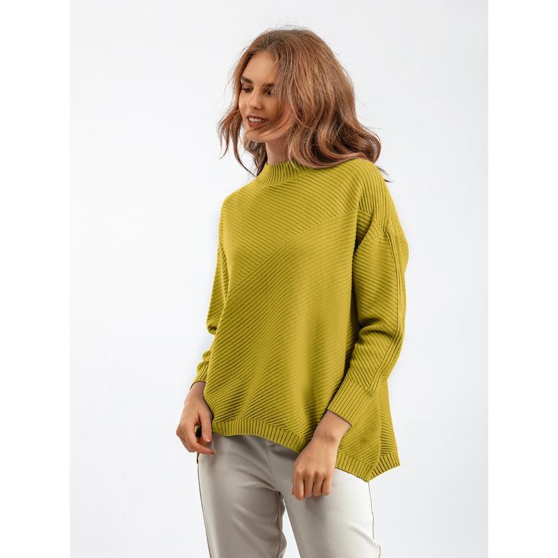 Pull Vintage à manches longues pour femme, haut ample, grande taille, automne et hiver