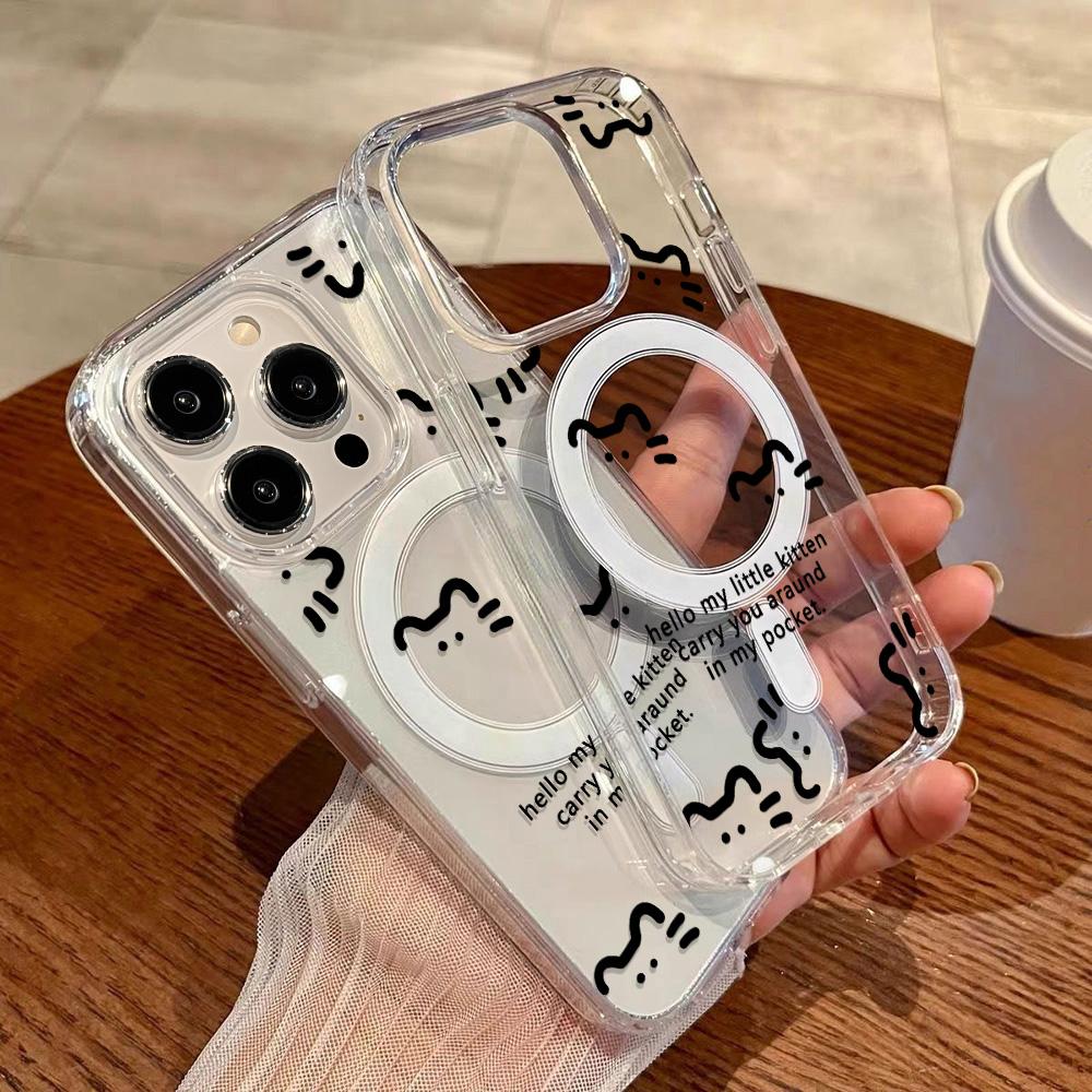 Magnetic Phone Case for iPhone 12 14 16 17 Pro 17 16 15 14 13 12 Pro Max  12 13 14 15  16 High Quality Shockproof Shell Full Protection Cute Style