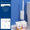 Flushable Japanese Toilet Brush with Dissolvable Head & Built-in Cleaner - Wall-Mounted Home Essential