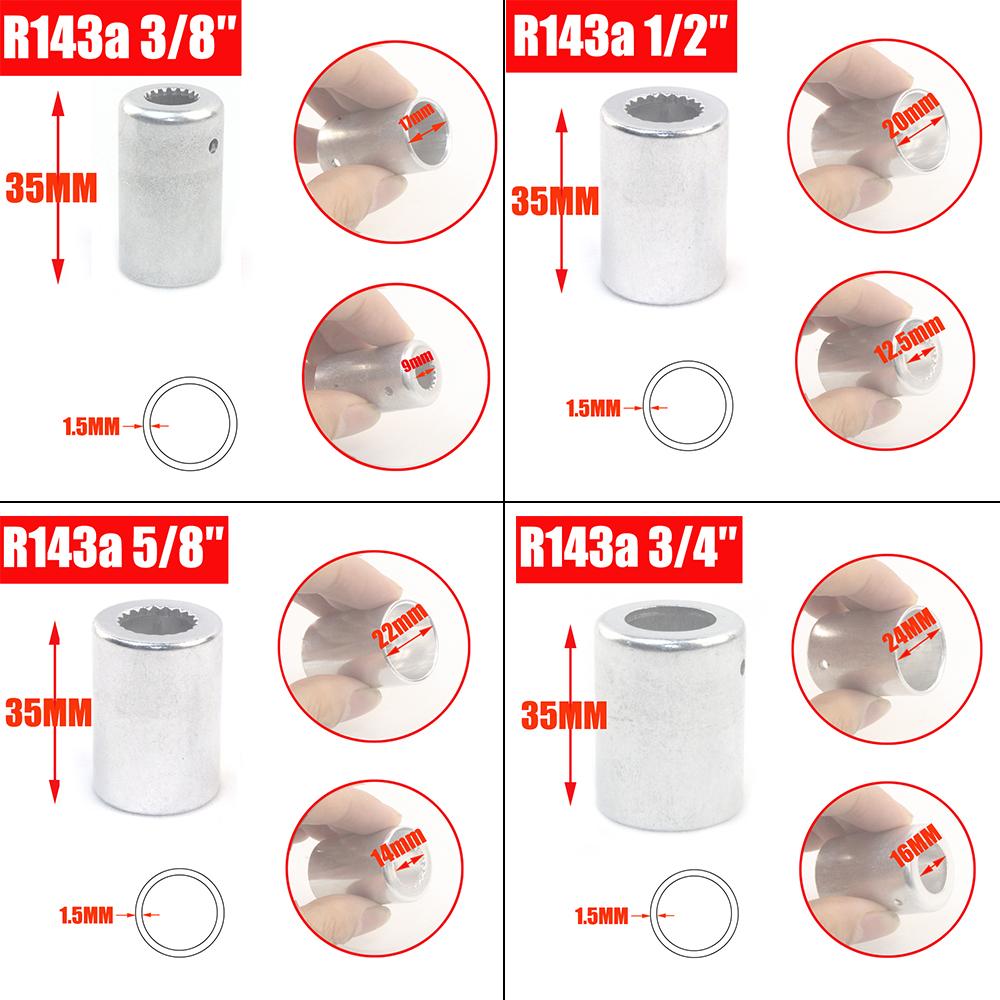 Aluminum Ferrule A/C Gas Hose Pipe Crimp Sleeves R12 R134A 3/8'' 1/2'' 5/8'' 3/4'' Hose Air Conditioning Joint 4pcs/Pack