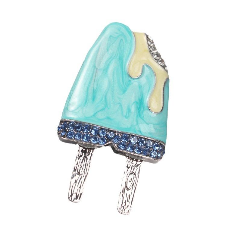 Sun Wind Cute Ice Cream Ice Cream Brooch Creative Fun Enamel Color Pin Accessories Ins Wind