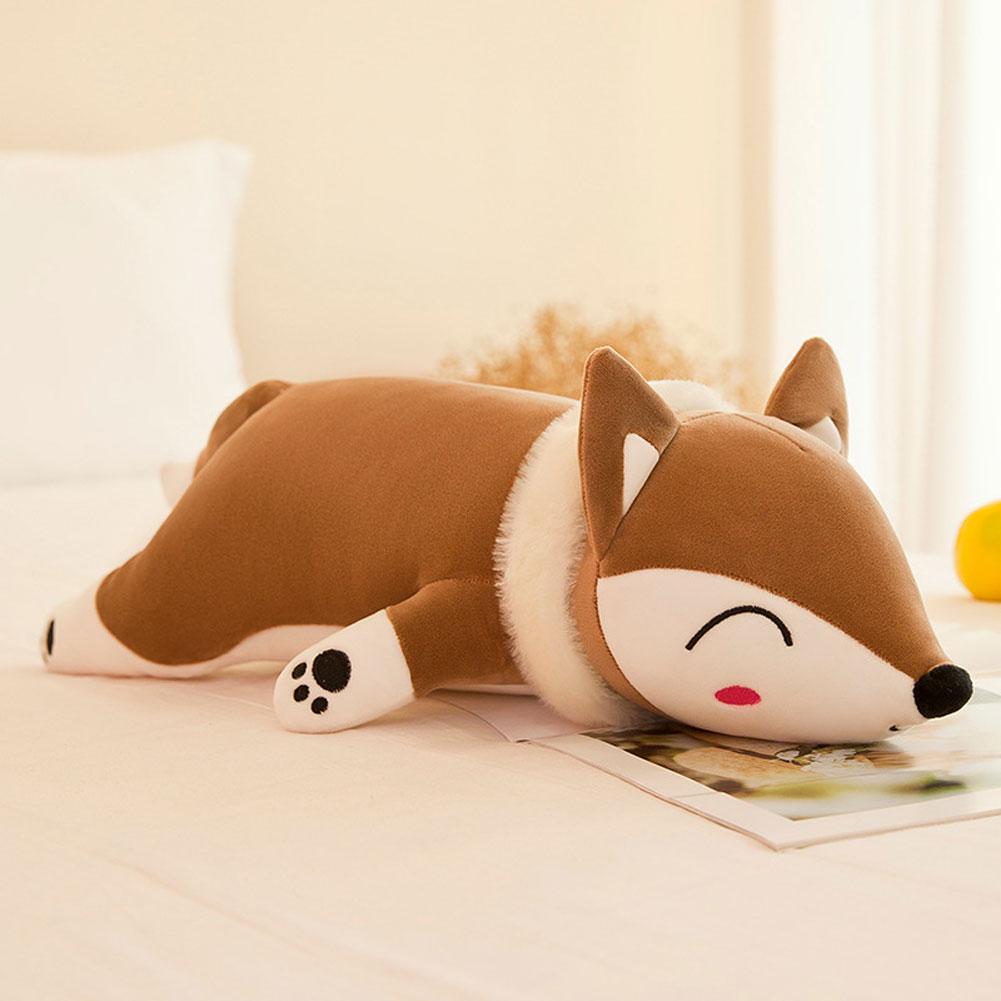 35/50/60cm Kawaii Simulation Fox Soft Stuffed Plush Toy Sleeping Doll Home Pillow Xmas Birthday Gift