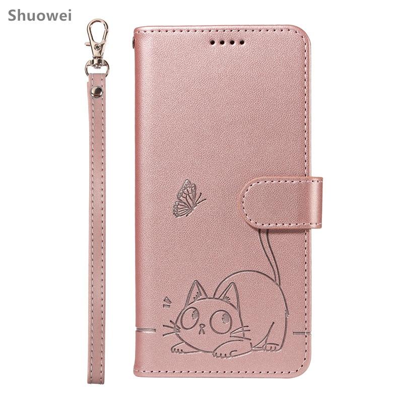 Case for Samsung Galaxy J3 J4 J5 J6 2016 2018 J7 PriMe J310 J330 J415 J510 J530 J610F Note 8 9 10 20 Ultra Pro Plus 5G Leather Flip Casing Bag Strap