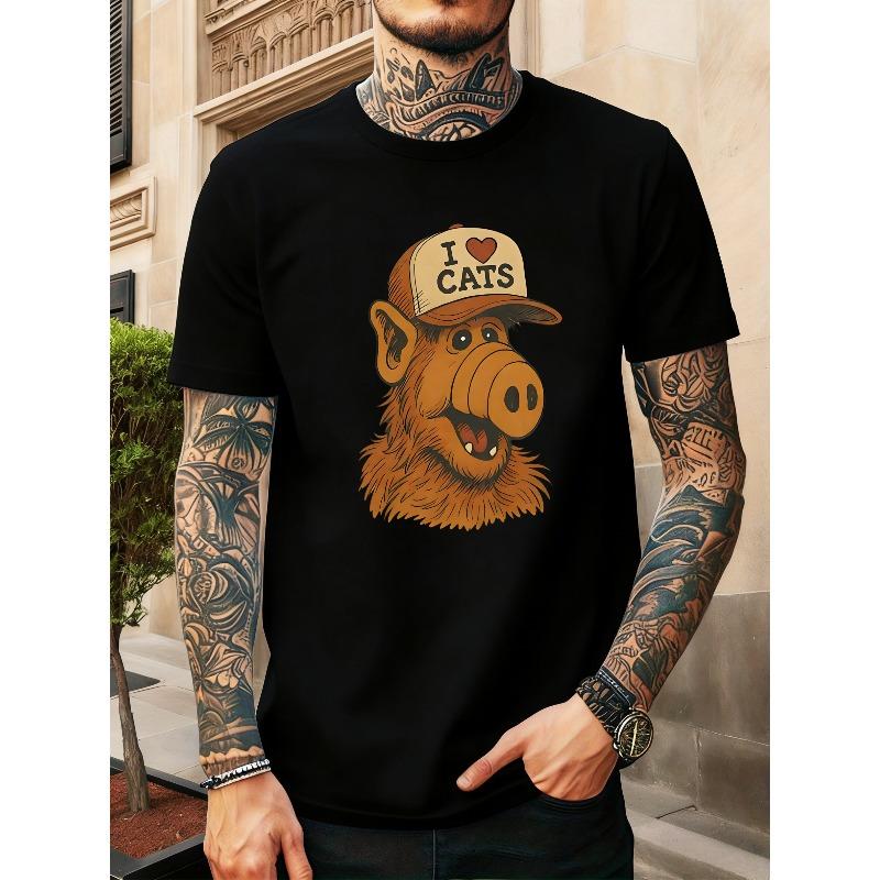 

Retro 80s Style ALF Fun T-Shirt | Crew Neck, Short Sleeve, Slight Stretch Fabric, Comfortable and Breathable, Ideal for Casual and Outdoor Activities 4XL чорний