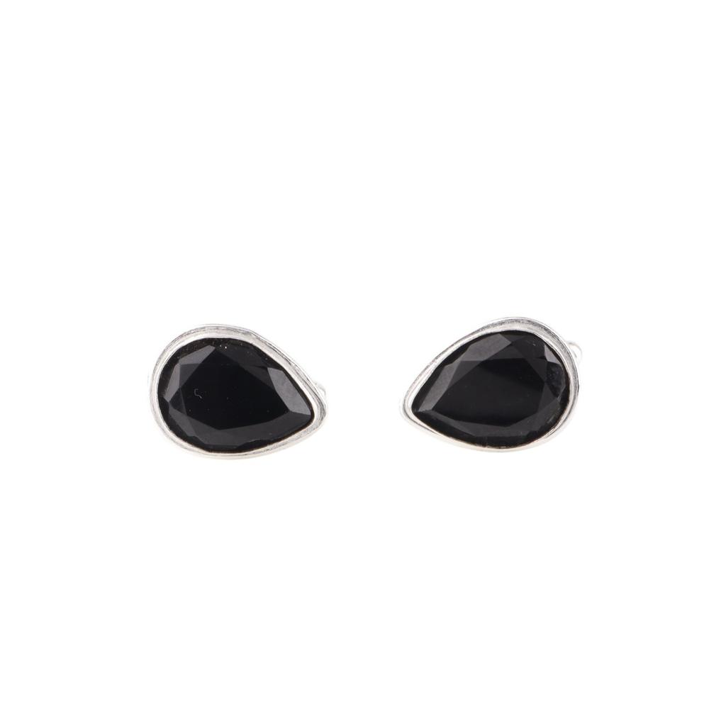 Natural Black Onyx Gemstone 925 Stamped Silver Jewelry Handmade Cufflinks 0.66" CL-6-17