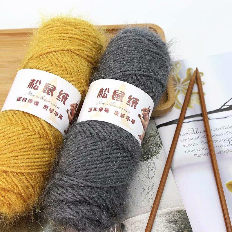 Squirrel Fluff Thread Ball Bright Silk Medium Thick Thread Handwoven Diy Hat Scarf Jacket Shawl Special Offer
