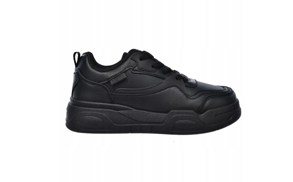Big Star SS274589 - women's black HI-poly platform sneakers