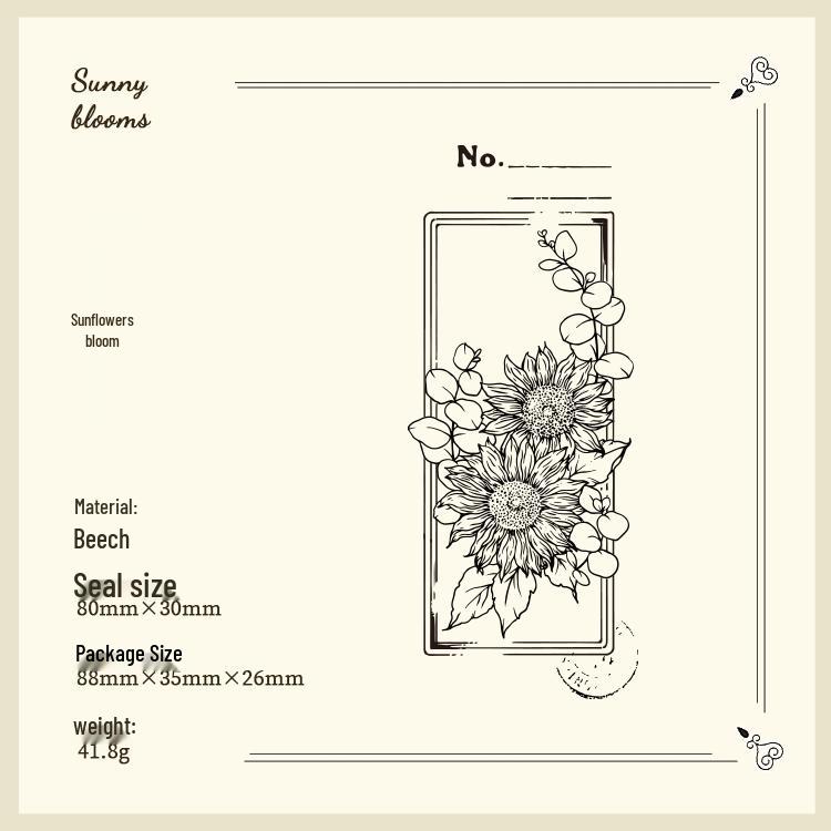 Retro Floral Wood Stamps for Simple Versatile Journals & Watercolor Art