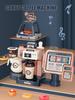 Non-Toxic 41Pcs Kids 3In1 Coffee Machine Set Pretend Make Coffee With Lighting Sound Manual Water Outlet Role Playing Toys Children Gift