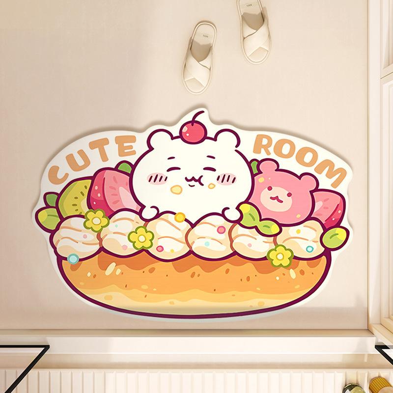 Cartoon Floor Mat Bathroom Floor Mat Entrance Door Mat Toilet Door Suction Foot Mat