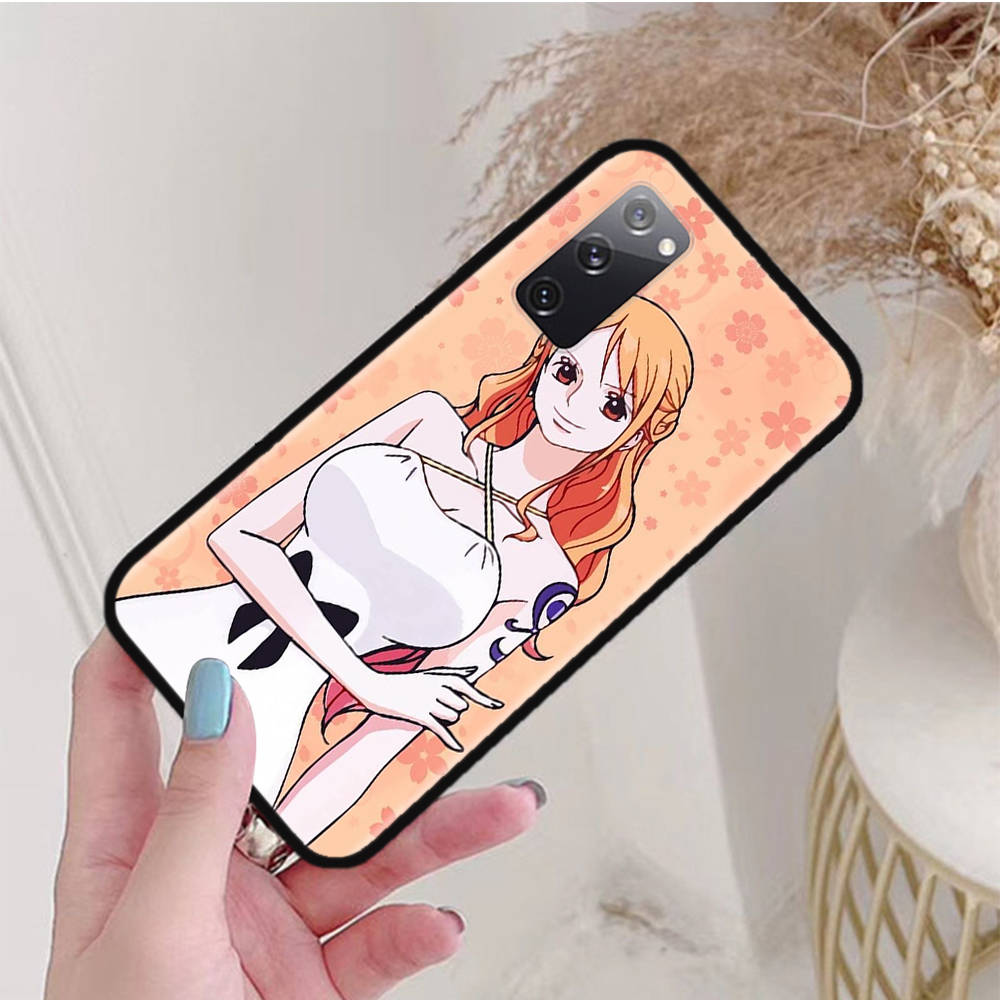 

Черный чехол для iPhone 16 15 Plus 14 13 12 11 Pro 8 6 SE XR XS Max P30 Nova 5T Y5P Y6 Y7 Y8P Y9 Realme C30 C33 C31 W-74 One Piece Nami Hancock iPhone 6 индиго
