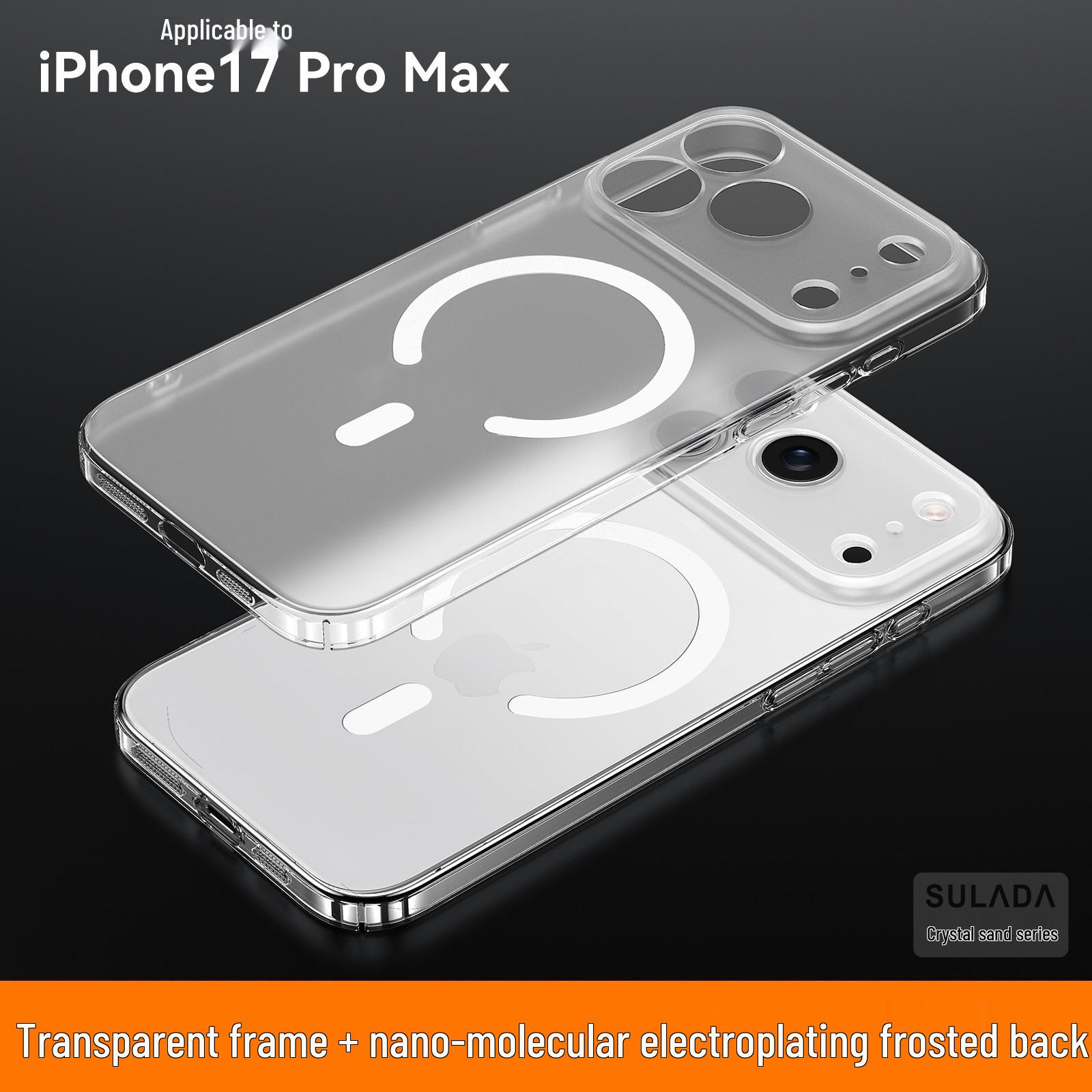 iPhone 17 Pro Max Матовый Полупрозрачный Магнитный Беспроводной Защитный Чехол 14 матово-белый