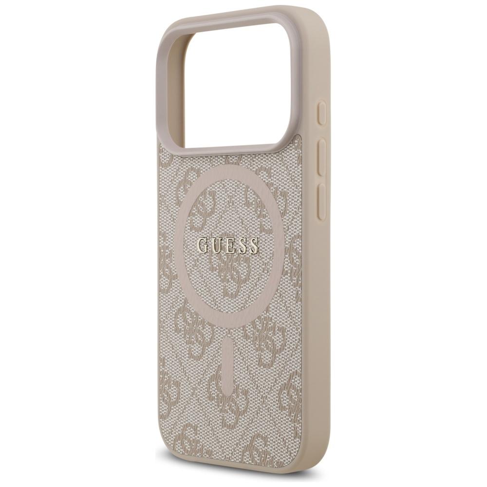 Guess 4G Ring Classic Logo MagSafe Case for iPhone 17 Pro Pink