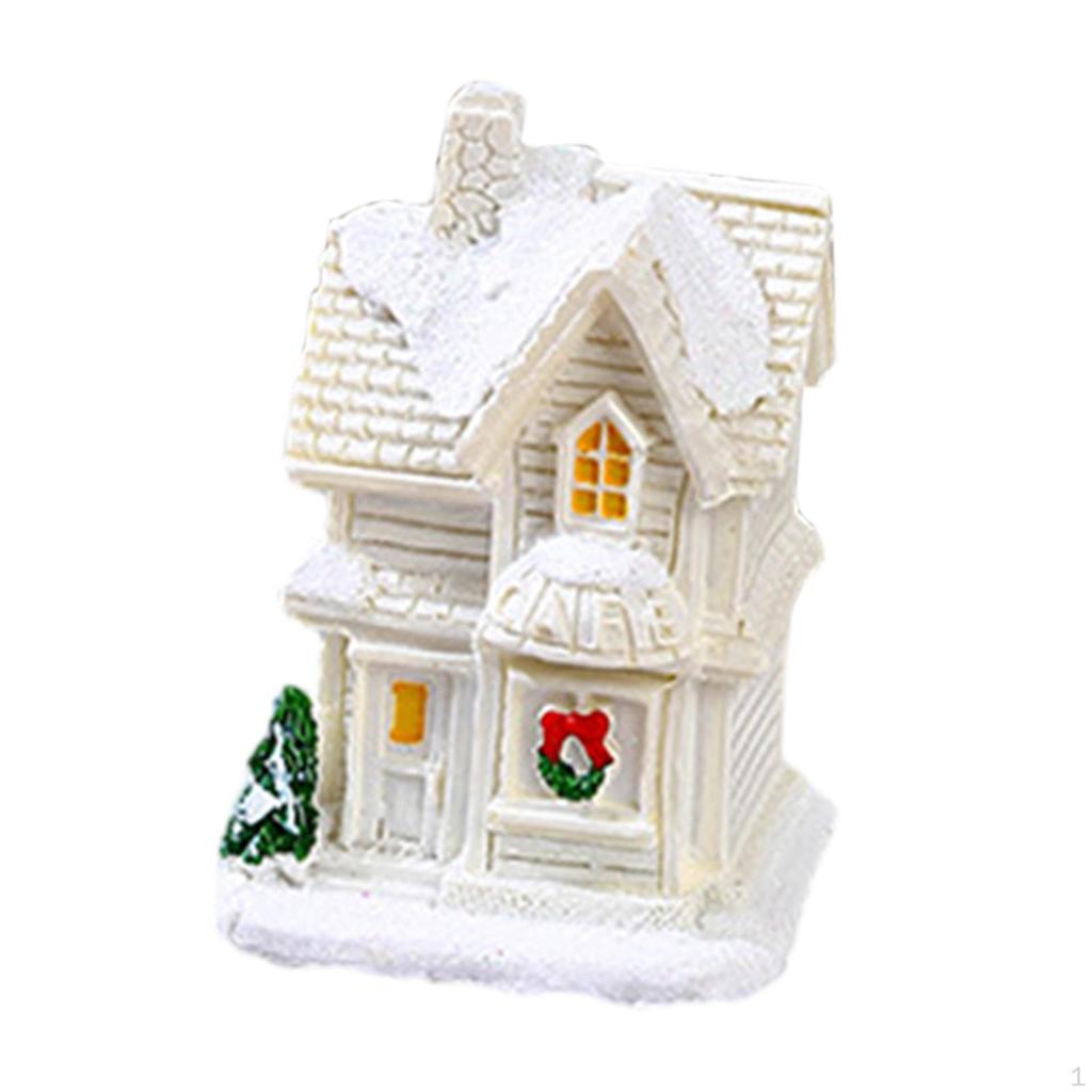 Christmas Glowing House Ornaments Holiday Decoration for Window Sill