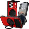 case for 17 16 15 14 13 12 pro max 360 degree rotating magnetic bracket lens protective cover tough shell plain With Holder
