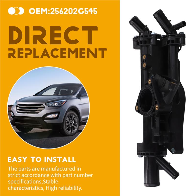 L10A For Hyundai Santa Fe Sonata Kia Optima Sportage 2012- 2016 25620-2G545 256202G545 Car Engine Coolant Thermostat Housing