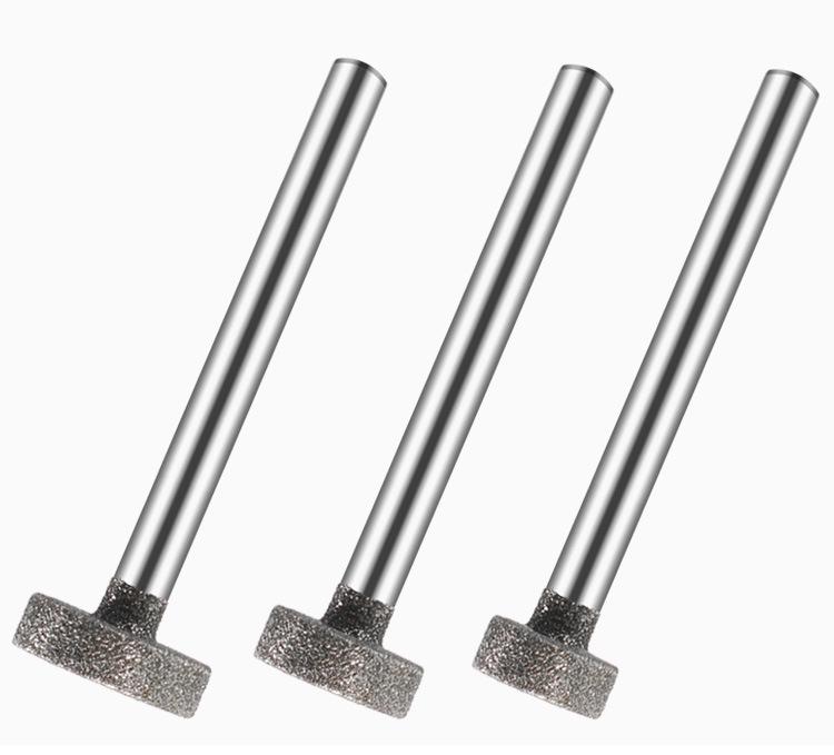 T-Shaped Diamond Grinding Head for Jade Carving - Includes Hook Tip, Thin Needle, and Free Shipping