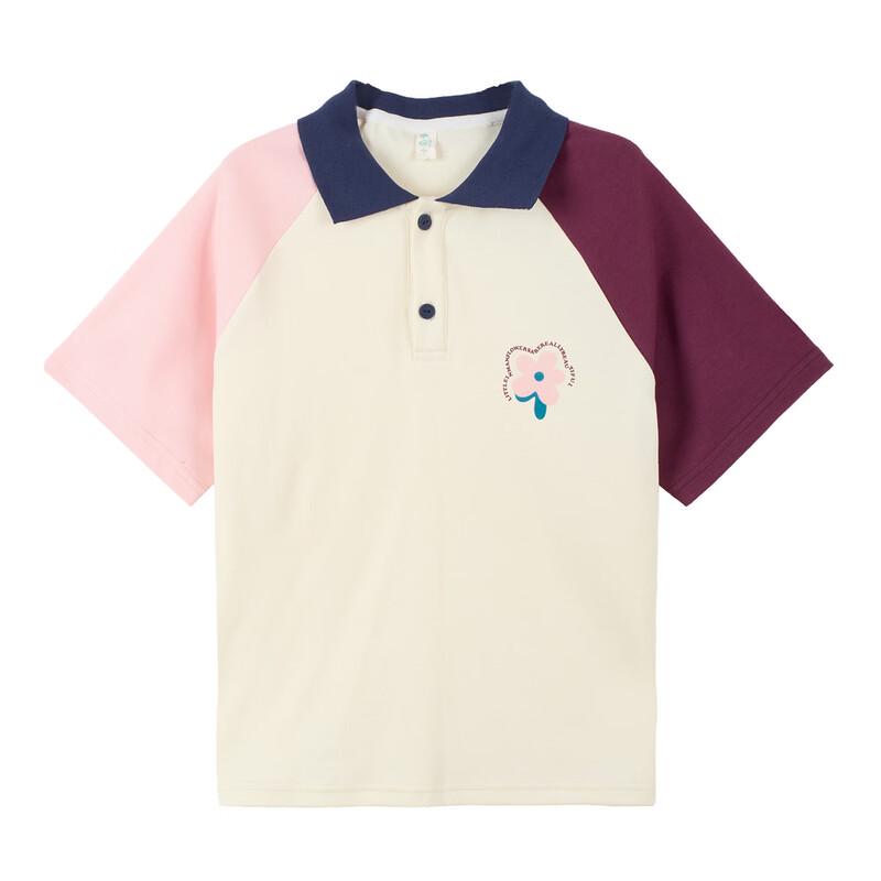 Xiaoyinman Girls' 10A Antibacterial Cartoon Polo Shirt