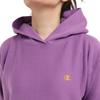 Champion Long Sleeve Cotton 10oz Ribbed Knit Reverse Weave Hooded Sweatshirt Size M Women's 100% (CW-W102), Purple,