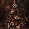 Lightweight Haunted House Props Halloween Tree Acrylic Hanging Ornament, Pumpkin Ghost Skull Seasonal Spooky Party Door Signs Decor, Pendant for Home,