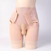 Sissy Pouch Panties Mannen Buikcontrole Shapewear Ondergoed Hoge Taille Body Shaper Afslankende Gordel Taille Trainer Kant Briefjes