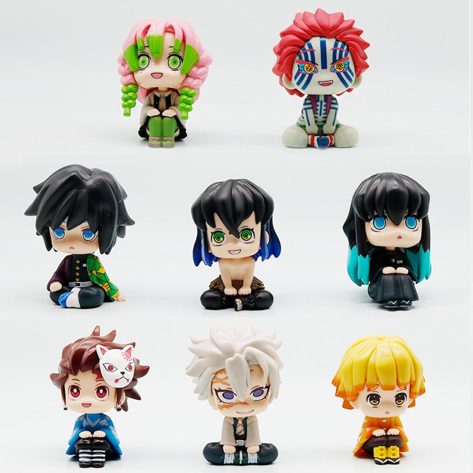 2026Anime Demon Slayer Kamado Tanjirou Kamado Nezuko LOOK UP Action-Charakter-Modell Spielzeugserie Puppe Kindergeburtstagsgeschenk Spielzeug