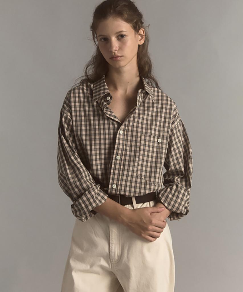LESATELIER Thorn Classic Check Shirt (Brown)