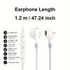 New Half In Ear Wired Earphones With Microphone 3.5mm/Type C For iPhone 16 15 Android Samsung S24 S23 Xiaomi 15 Gaming Headphone