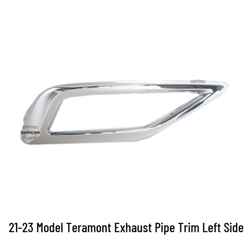Touareg 21-23 Front & Rear Bumper Chrome Strips; Rear Exhaust Decorative Panel