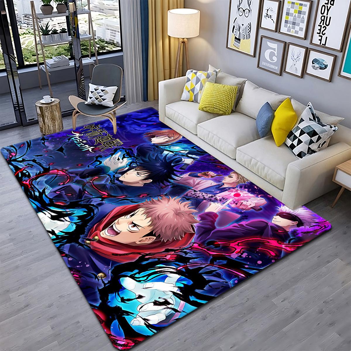 

Нескользящий ковер в стиле аниме дзюдзюцу кайсен для гостиной, спальни, кухни, ванной комнаты, коврик для ног, коврик для отеля EP, коврики для дома alfombra