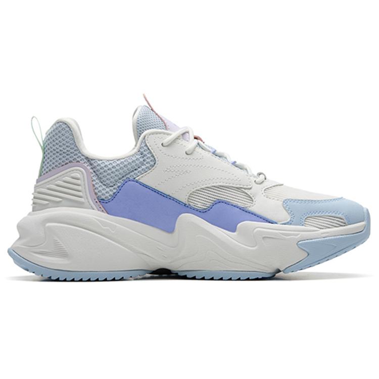 New Anta Walker 3.0 Cushioning Anti Slip And Wear Resistant Low Top Casual Shoes Women's White Blue Gray 122238881-5