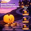 Halloween Pumpkin Night Light Warm Glow Desktop Lamp Fall Festival Ornament for Home Table Holiday Theme Party Atmosphere Decoration Supplies