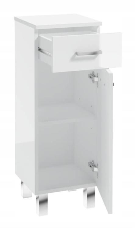 High-Gloss Narrow Free-Standing Bathroom Cabinet Mea