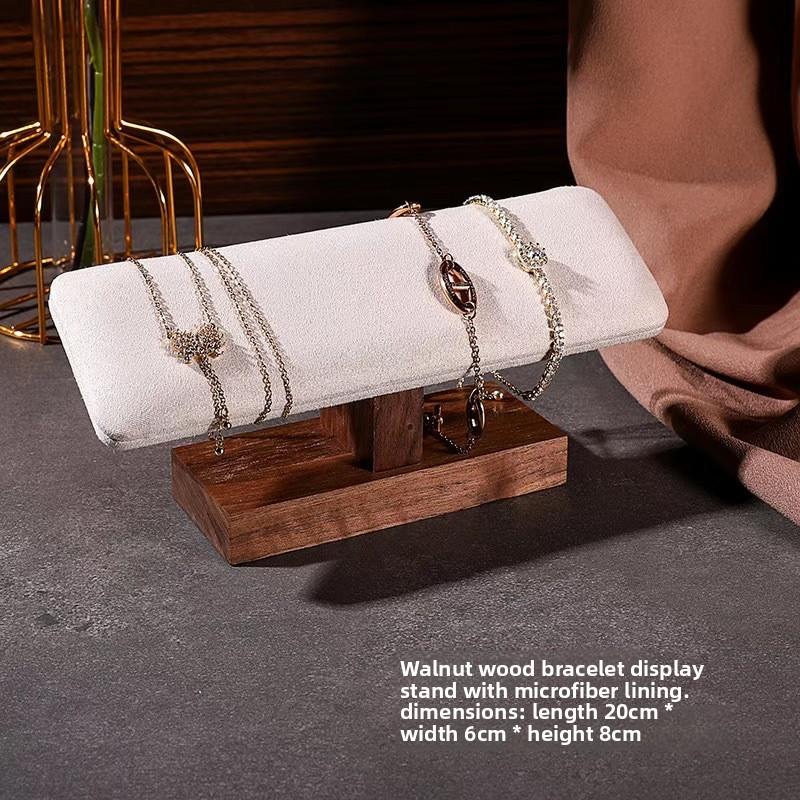 

Luxury Walnut Color Bracelet Watch Jewelry Display Stand Organizer for Retail Counter