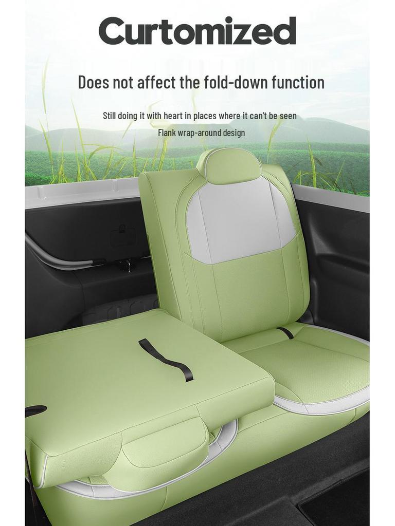 Panda Mini Cartoon Car Seat Cover, Full Wrap, Cute Leather for All Seasons