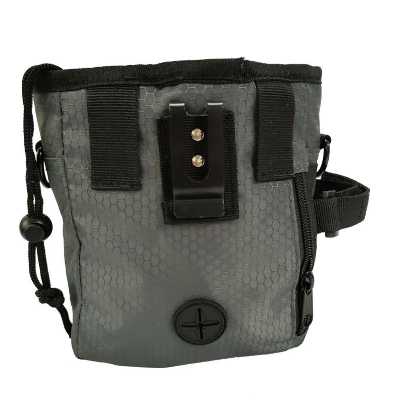 Waterproof Dog Training Waist Pack Portable Pet Treat Pouch Adjustable Belt Waste Bag Dispenser Polyester Texture