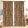 Leopard Print Elements Printed Curtain Home Decor Window Treatment Bedroom Office Kitchen Curtains Set Of 2 Made Polyester With Rod Pocket Sleeping