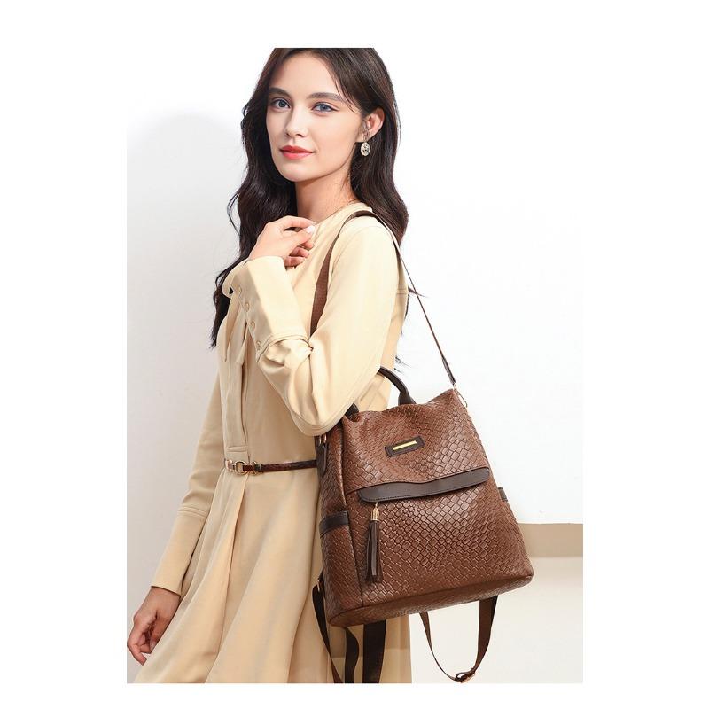 Retro Soft Leather Backpack Versatile Travel Bag