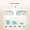 60W Low Ceiling LED Ceiling Fan Light with Remote E27 Socket Dual Fans Energy Saving for Kids Room Home Renovation
