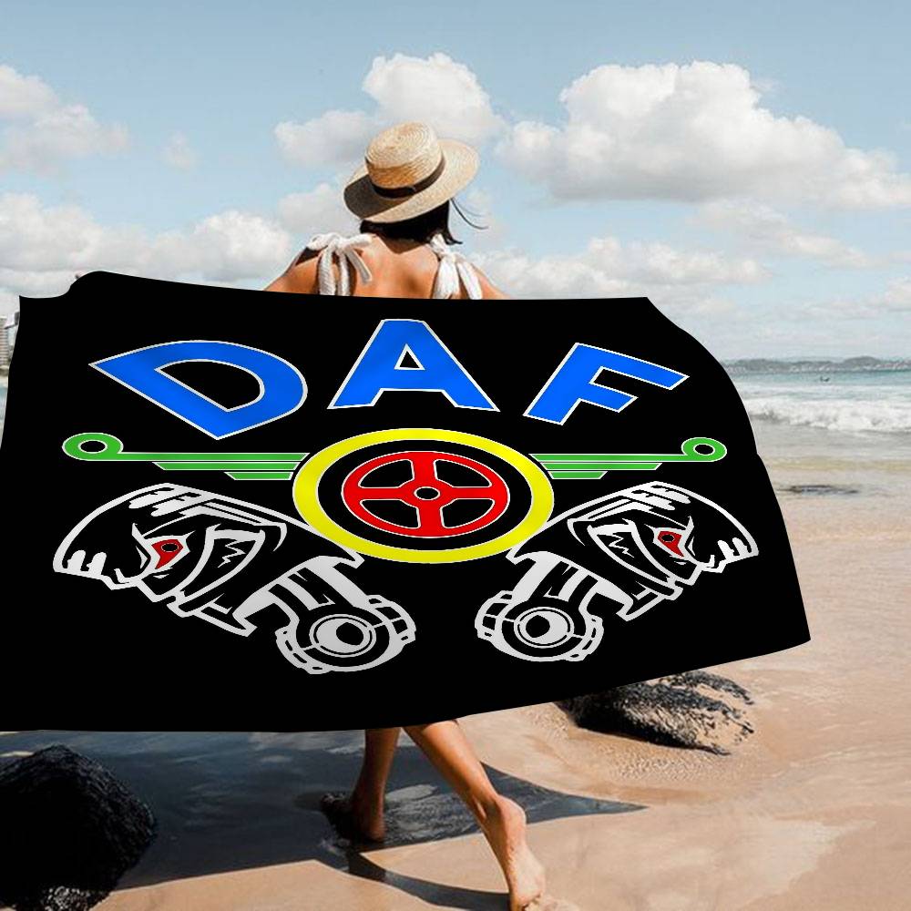 Asciugamano da Spiaggia in Microfibra con Logo D-DAF T-Truck Assorbente Asciugatura Rapida Morbido Asciugamano per Yoga Nuoto Resort Arrampicata