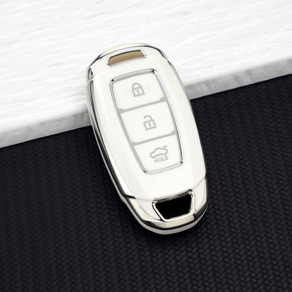 3/4/5 Buttons TPU Key Case Fob for Hyundai Santa Fe KONA I30 Accent Ix35 Encino Solaris Azera Grandeur Ig Palisade Key Chain Set