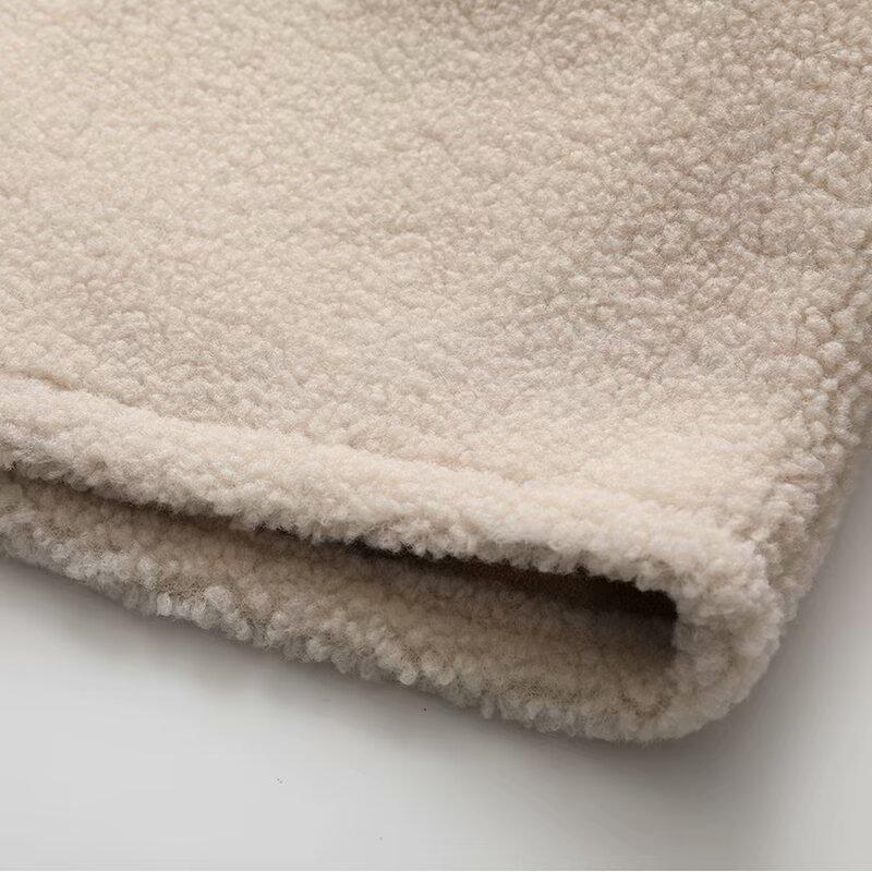 2025 Winter French Gentle Style Versatile Hooded Fleece Cardigan Coat