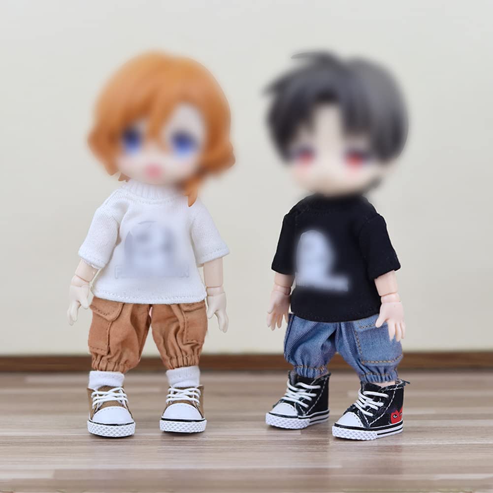 YUYAKESHI Obitsu 11 OB11 Doll Clothes for 11cm Body, GSC Body, Pants, Kimono, Doll Clothes, Overalls, P9 (Dark Blue Pants)