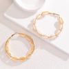 Exaggerated Handmade Woven Shell Large Circle Earrings For Women Summer Beach Vacation