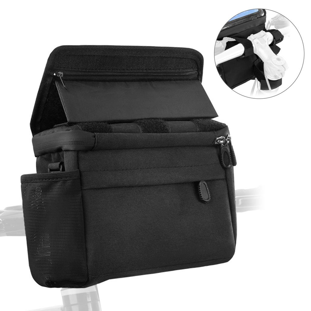 Bicycle Handlebar Bag Waterproof Mountain Bike Bag with Touch Screen Folding Phone Holder